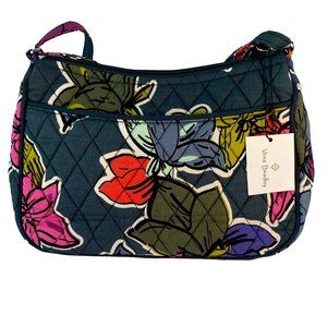 Vera Bradley Little Crossbody Purse, Falling Flowers Womens Crossbody Bag